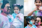 allu arjun father, allu arjun wife, in pics allu arjun s adorable moments with family for holi is too cute to miss, Sneha reddy