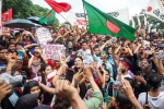 Bangladesh prime minister HAsina, Hasina, bangladesh the protest to withheld reservation, Tear gas