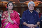 shabana azmi, lit conference javed, javed akhtar and shabana azmi cancelled their visit to literary conference in karachi, Celebrity couple