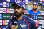 KL Rahul in IPL, KL Rahul innings, kl rahul s interesting remark on rohit sharma, Rcb