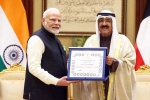 Narendra Modi, Narendra Modi breaking, narendra modi gets kuwait s highest honour, Knighthood