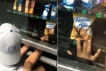 Indians stealing in US, Indian stealing from vending machine in US, watch video of young indian american man allegedly stealing cookies from a vending machine goes viral, Punjabis