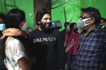 Allu Arha new film, Allu Arjun breaking news, allu arjun pays a surprise visit for his daughter, Chittoor district