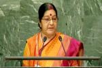 External affairs minister, UN speech, befitting reply by sushma swaraj to pakistan, Nawaz sharif