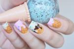 Ice cream coating on nails, Ice cream nails, interesting ice cream nails, Fashion and style